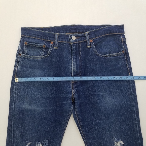 Levi's 502 Raw Hem (No From Manufacturer) Distressed  Regular Taper Jeans - Picture 5 of 15